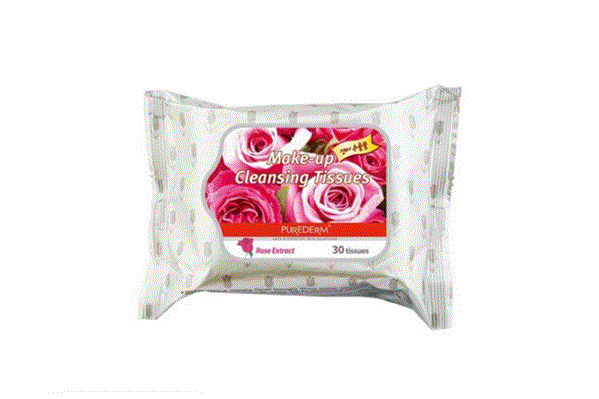 PRITTY MAKE UP REMOVER ROSE TISSUES 30 SHEETS - Apotek Plus Pharmacy