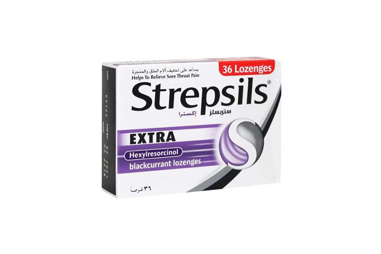 STREPSILS EXTRA BLACKCURRANT 36 LOZENGES - Apotek Plus Pharmacy