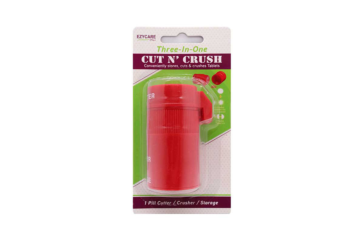 EZYCARE THREE IN ONE CUT N CRUSH COLOR RED 17825 - Apotek Plus Pharmacy