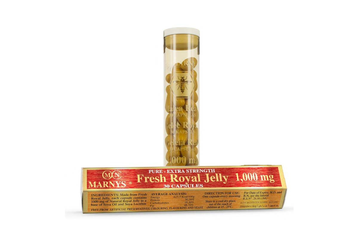 MARNYS FRESH ROYAL JELLY 1000 MG 30 CAPSULES - Apotek Plus Pharmacy