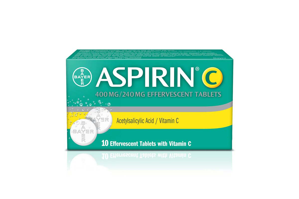 ASPIRIN C EFF 400 MG 240 MG 10 TABLETS - Apotek Plus Pharmacy