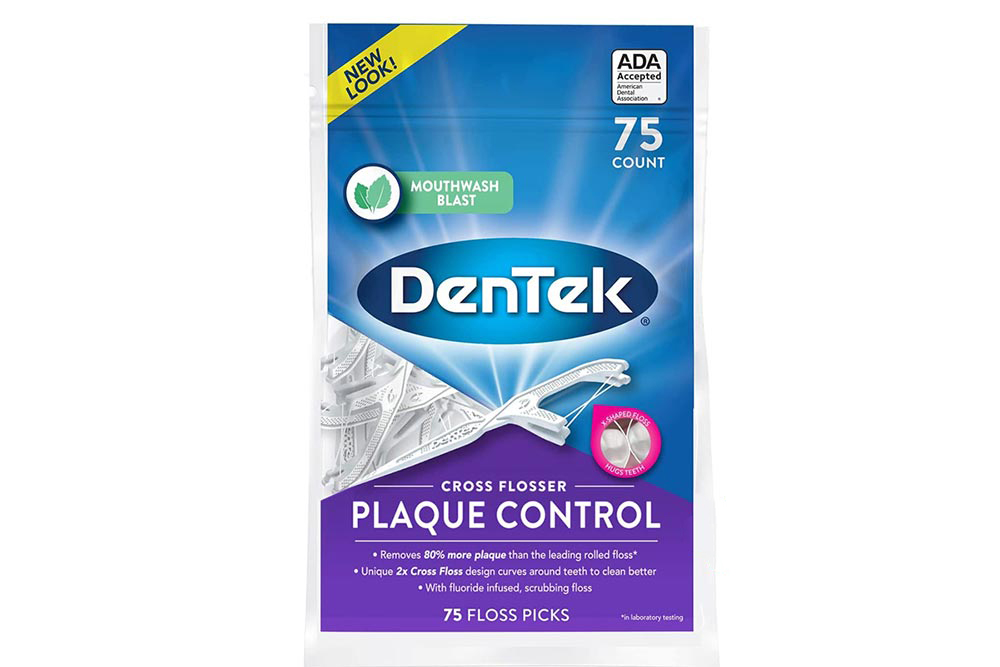 DENTEK CROSS PLAQUE CONTROL 75 FLOSS PICKS - Apotek Plus Pharmacy