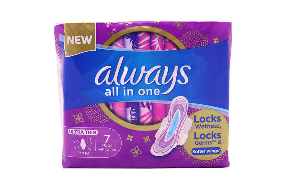 ALWAYS ALL IN ONE ULTRA THIN LARGE 7PADS - Apotek Plus Pharmacy