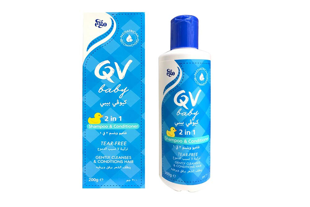 QV BABY 2 IN 1 SHAMPOO AND CONDITIONER 200 GM - Apotek Plus Pharmacy