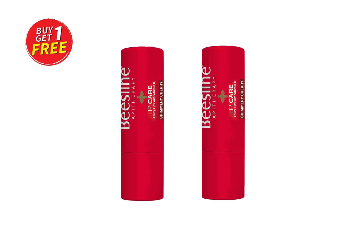 BOX BUY1GET1 BEESLINE LIP CARE SHIMMERY CHERRY 4GM - Apotek Plus Pharmacy