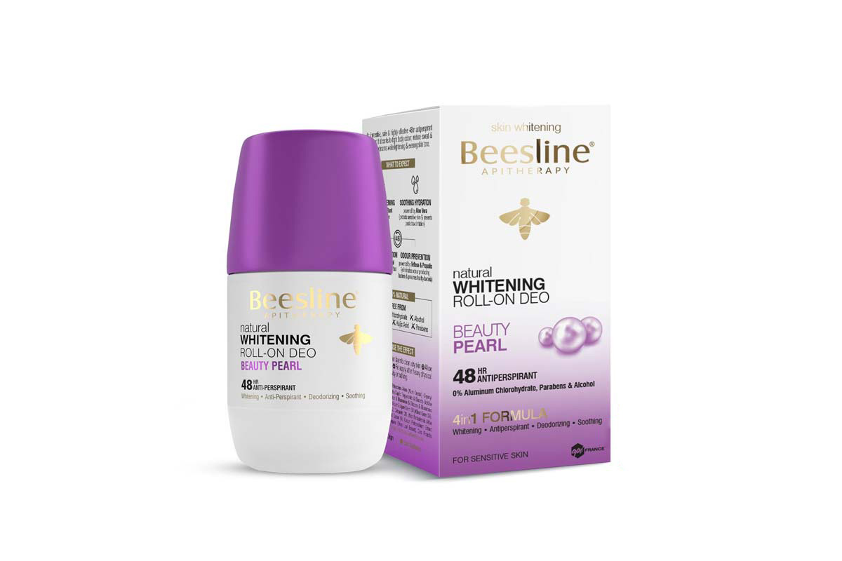 BEESLINE NATURAL WHITENING ROLL ON DEO BEAUTY PEARL 48HR 50 ML - Apotek Plus Pharmacy