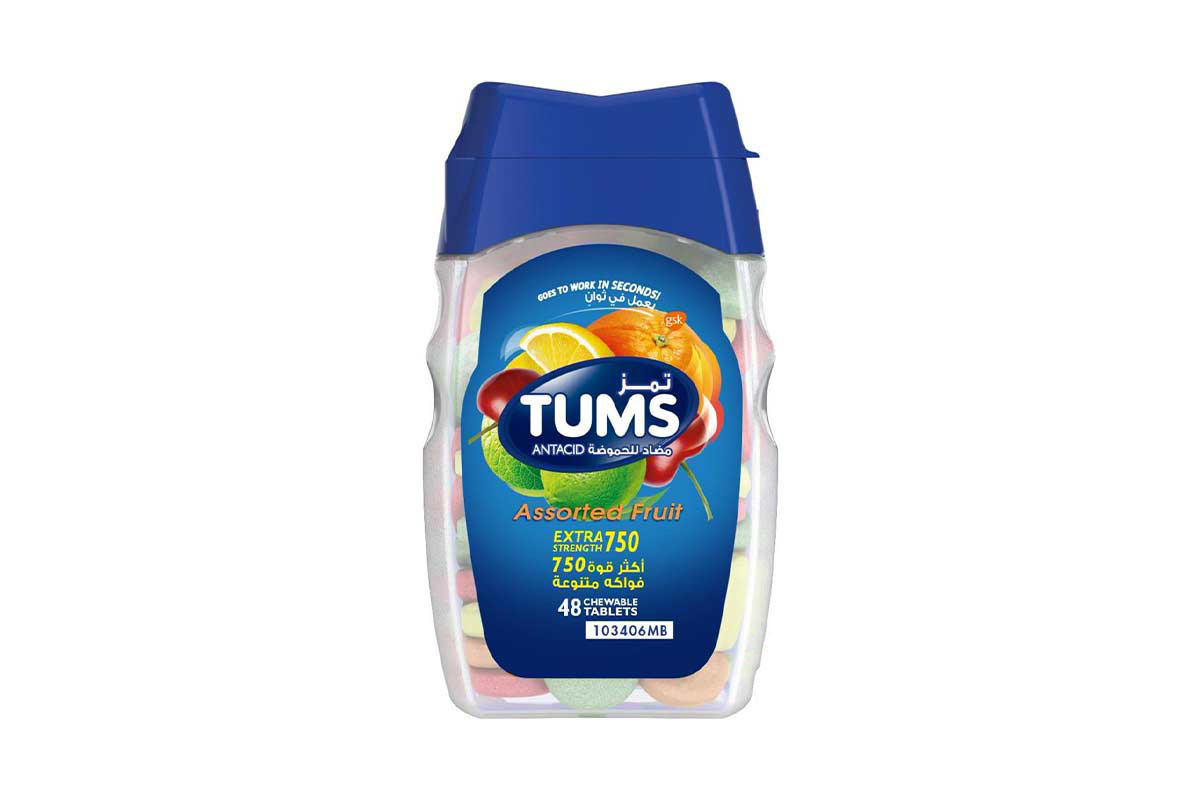 TUMS EXTRA STRENGTH 750MG 48 CHEWABLE TABLETS - Apotek Plus Pharmacy