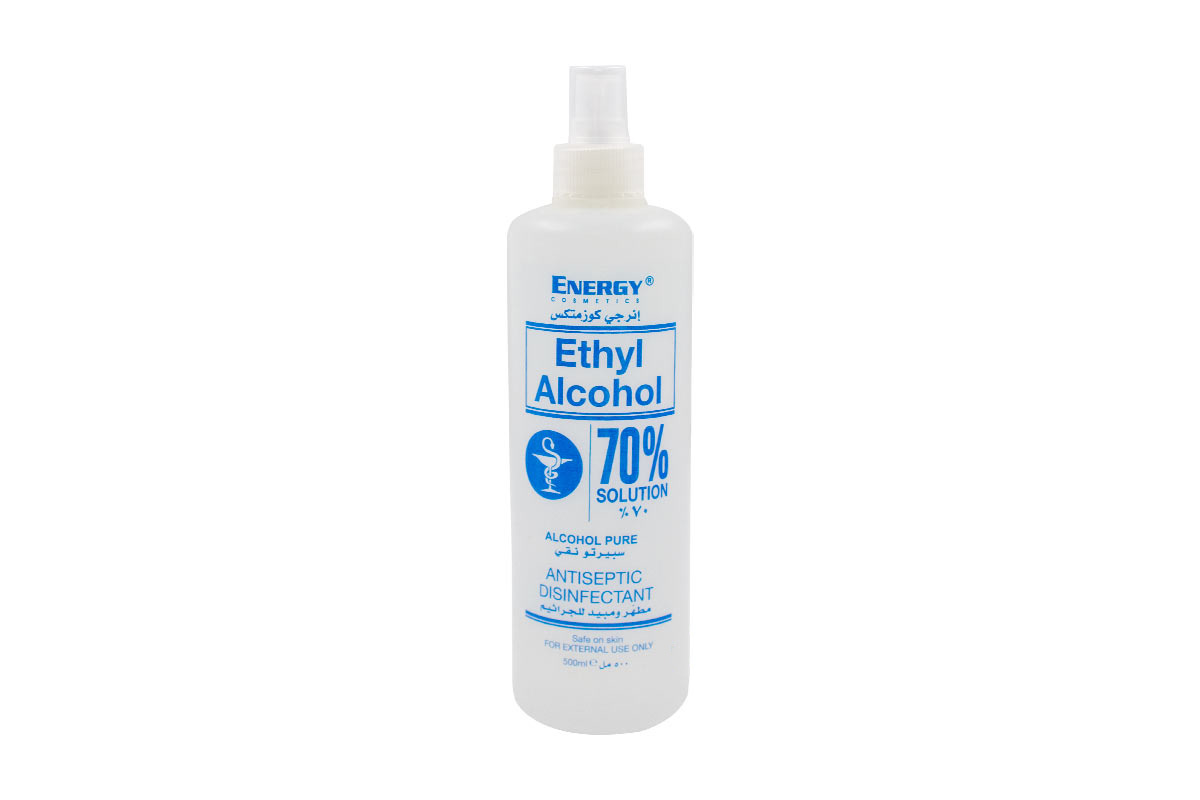 ENERGY ETHYL  ALCOHOL 70% SOLUTION SPRAY 500 ML - Apotek Plus Pharmacy