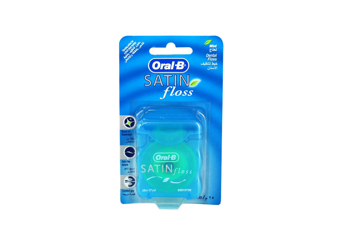 ORAL B SATIN FLOSS MINT 25M - Apotek Plus Pharmacy