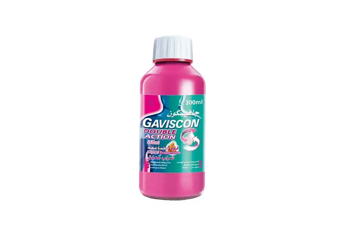 GAVISCON DOUBLE ACTION MINT LIQUID SUSPENSION 300 ML - Apotek Plus Pharmacy