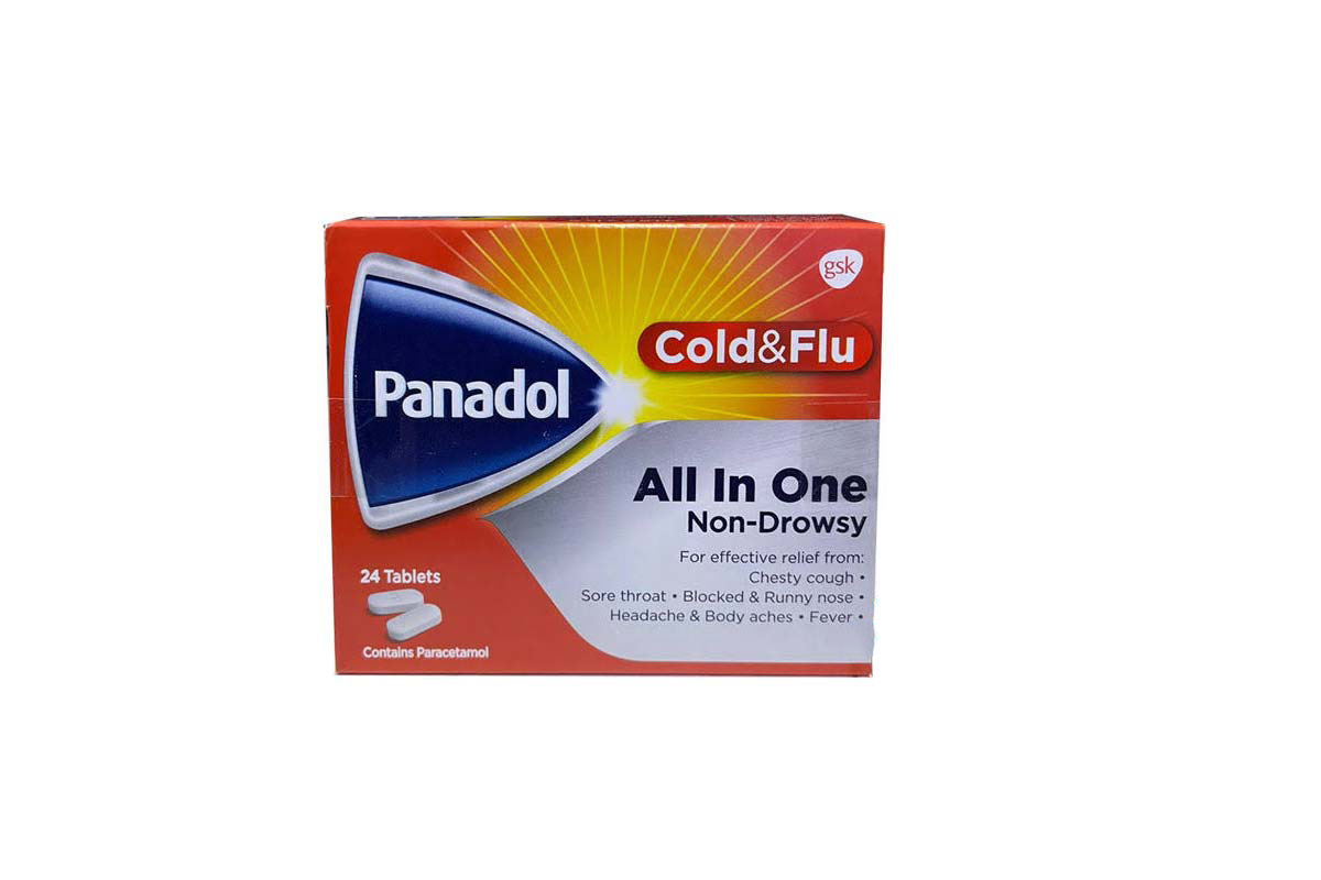 PANADOL COLD AND FLU ALL IN ONE 24 CAPLETS - Apotek Plus Pharmacy