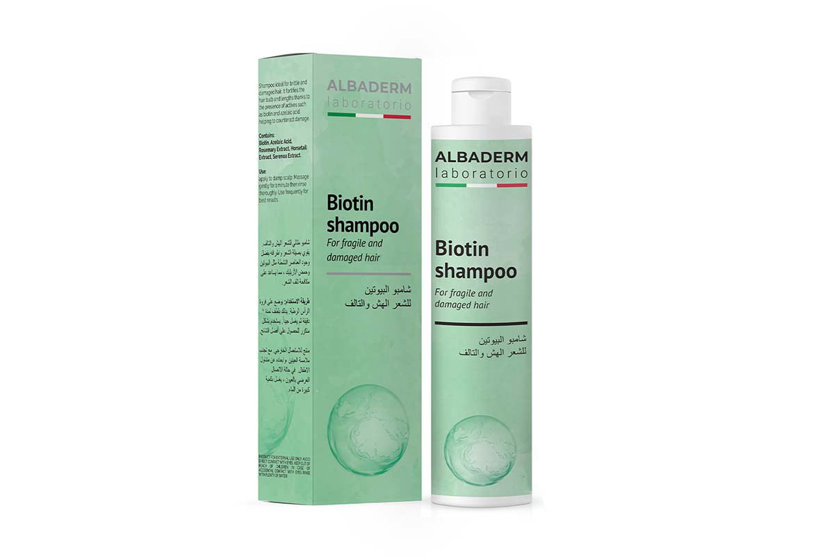 ALBADERM BIOTIN AND ROSEMARY SHAMPOO FOR DAMAGED HAIR 200 ML - Apotek Plus Pharmacy