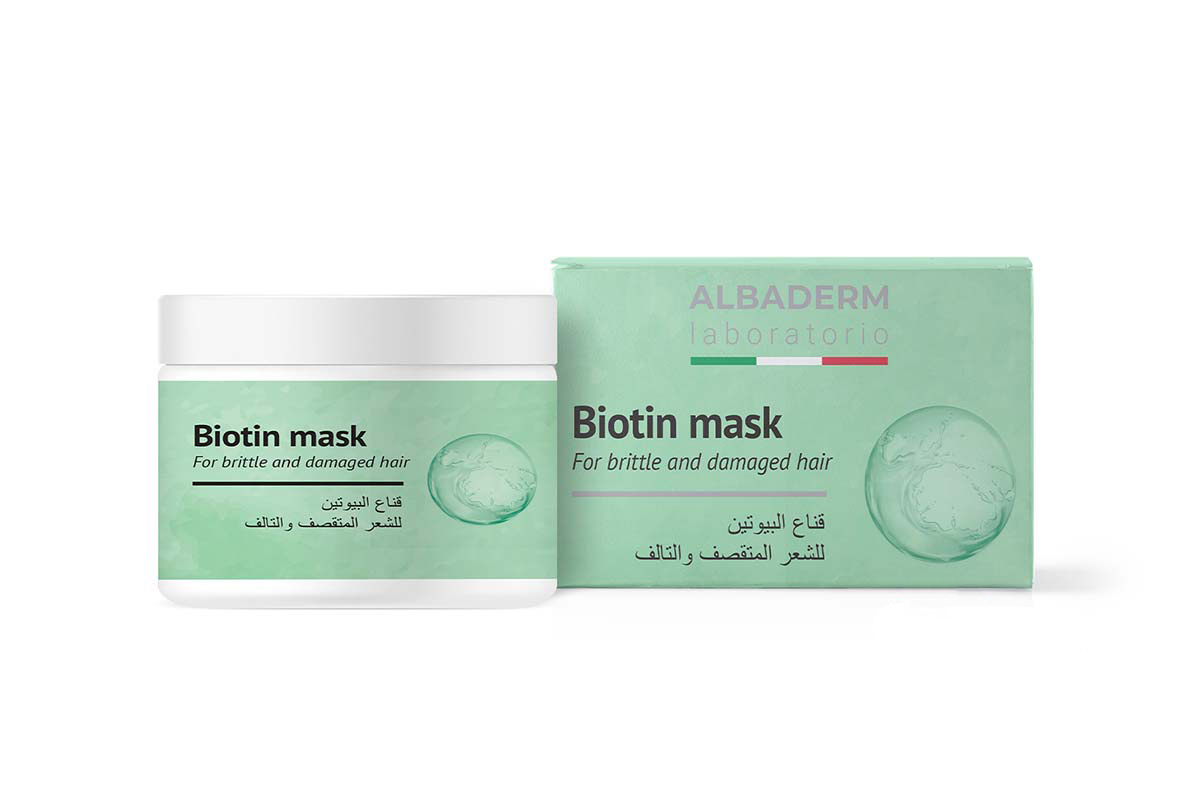 ALBADERM BIOTIN MASK DAMAGED HAIR 250 ML - Apotek Plus Pharmacy