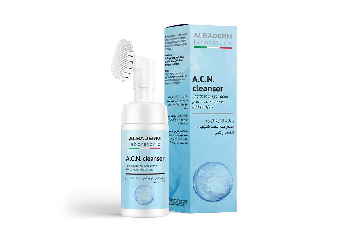 ALBADERM A.C.N. CLEANSER FACIAL FOAM FOR ACNE 100 ML - Apotek Plus Pharmacy