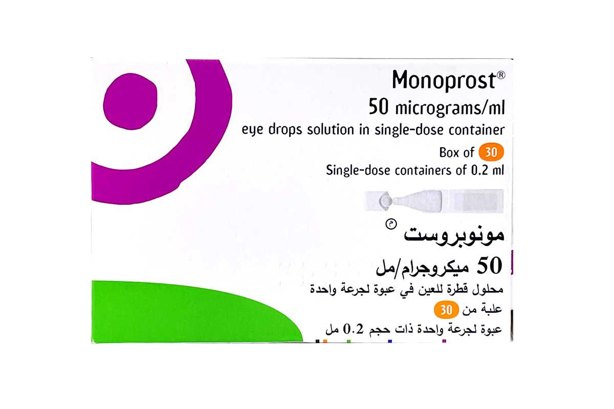 MONOPROST 50MCG/ML EYE DROPS SOLUTION 30X0.2ML - Apotek Plus Pharmacy