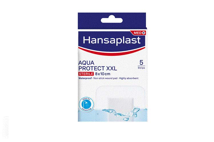 HANSAPLAST AQUA PROTECT XXL 8X10CM 5 STRIPS - Apotek Plus Pharmacy