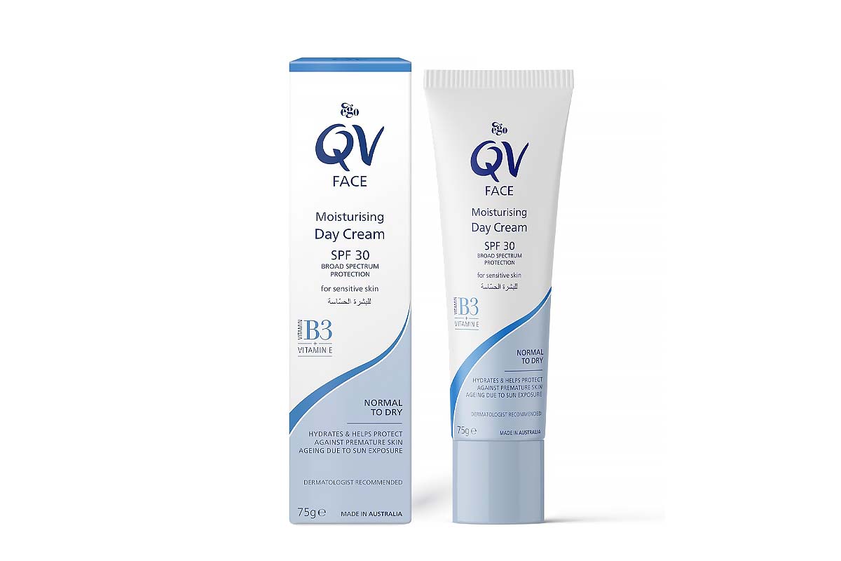 QV FACE MOISTURISING DAY CREAM SPF30 WITH B3 PLUS VITAMIN E 75 GM - Apotek Plus Pharmacy