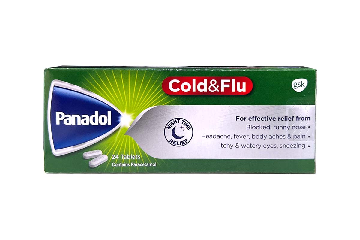 PANADOL COLD AND FLU NIGHT 24 CAPLETS - Apotek Plus Pharmacy