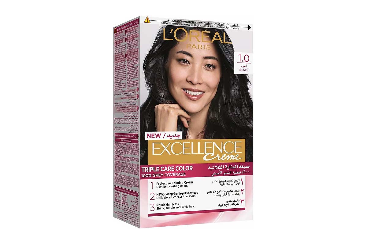 LOREAL EXCELLENCE CREME TRIPLE CARE COLOR BLACK NO 1 - Apotek Plus Pharmacy