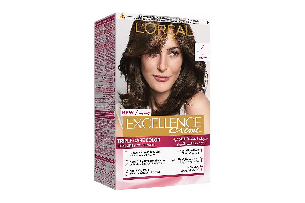 LOREAL EXCELLENCE CREME TRIPLE CARE COLOR BROWN NO 4 - Apotek Plus Pharmacy