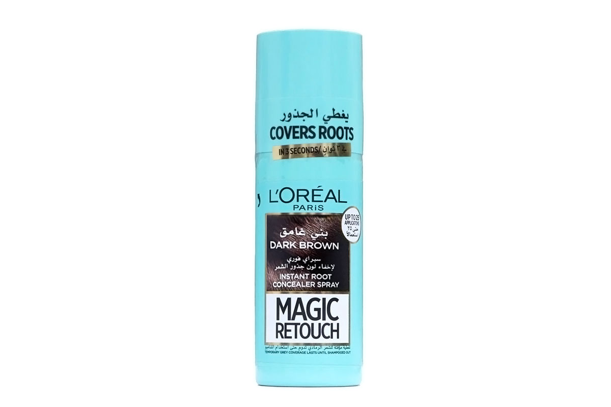 LOREAL MAGIC RETOUCH INSTANT ROOT CONCEALER SPRAY COLOR DARK BROWN 75ML - Apotek Plus Pharmacy