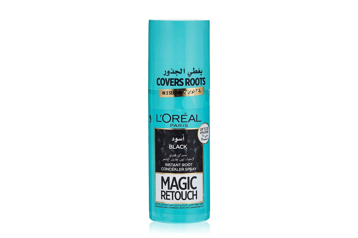 LOREAL MAGIC RETOUCH INSTANT ROOT CONCEALER SPRAY COLOR BLACK 75ML - Apotek Plus Pharmacy