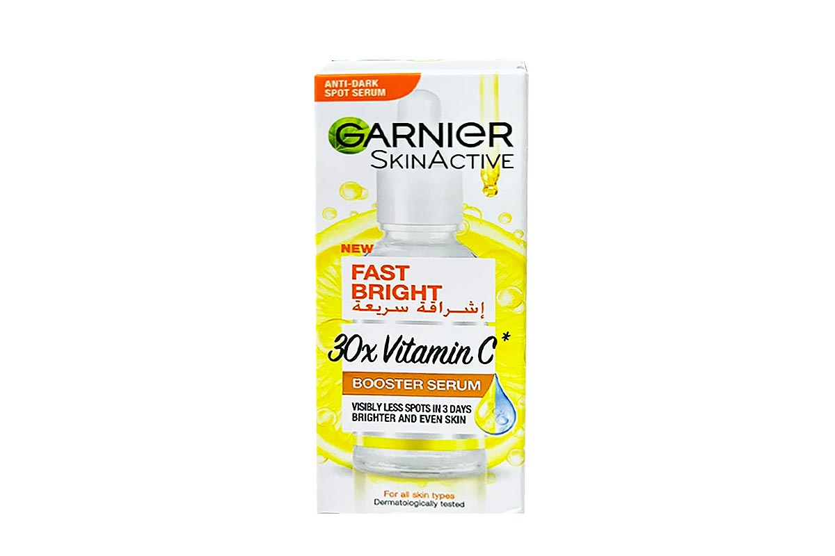 GARNIER SKINACTIVE FAST BRIGHT 30X VITAMIN C BOOSTER SERUM 15 ML - Apotek Plus Pharmacy