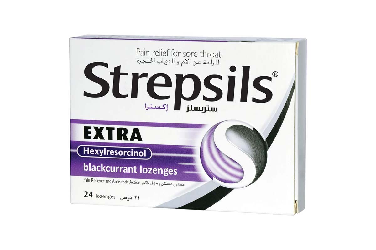 STREPSILS EXTRA BLACK CURRENT 24 LOZENGES - Apotek Plus Pharmacy