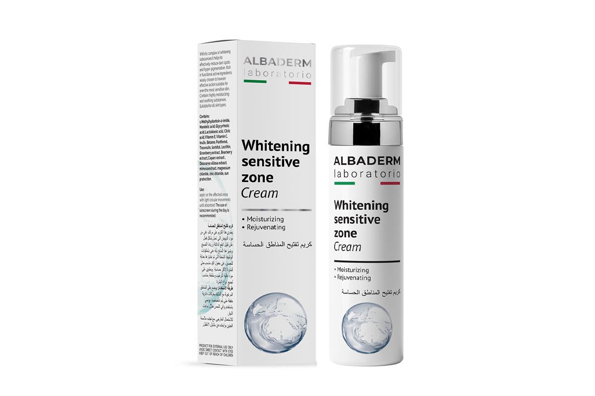 ALBADERM WHITENING SENSITIVE ZONE CREAM 50ML - Apotek Plus Pharmacy