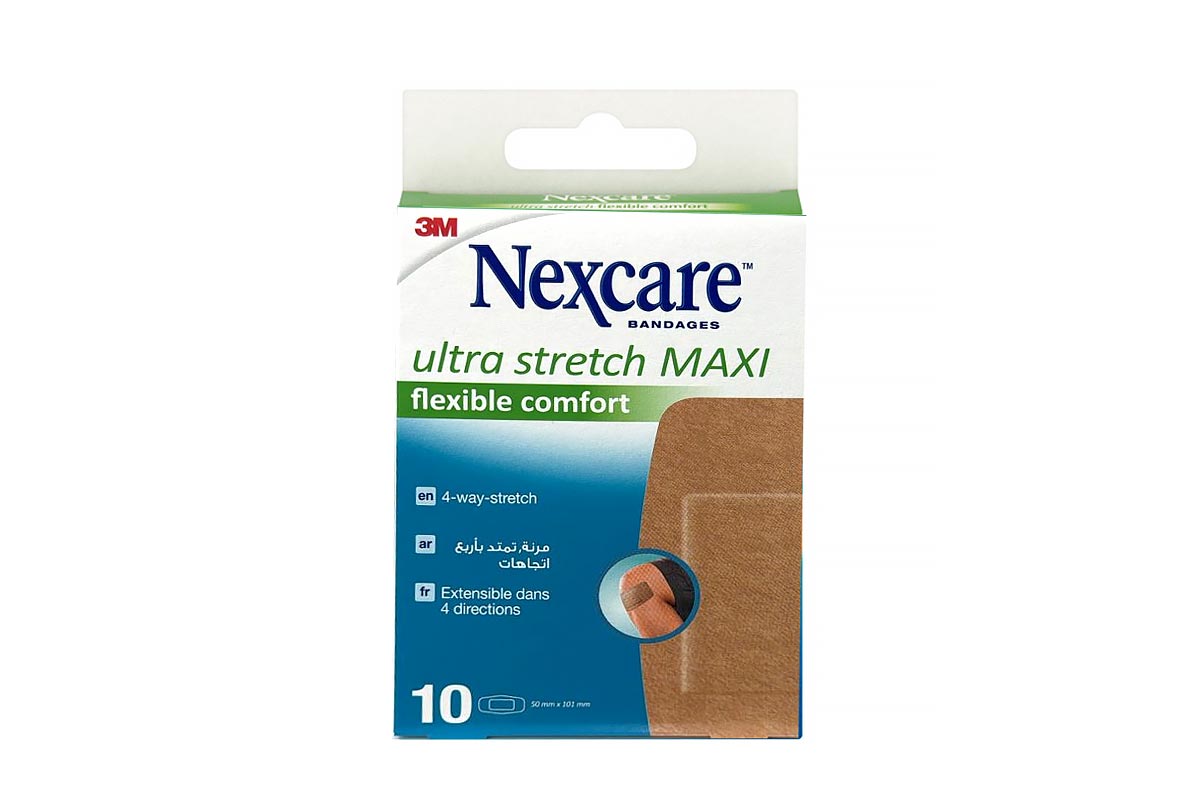 NEXCARE ULTRA STRETCH MAXI FLEXI COMFORT 10PCS - Apotek Plus Pharmacy