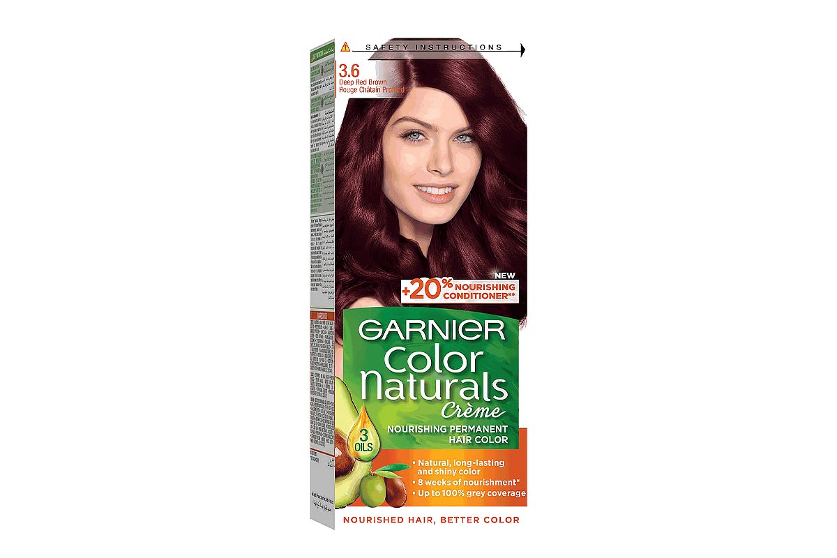 GARNIER NATURAL HAIR COLOR DEEP RED BROWN 3.6 - Apotek Plus Pharmacy