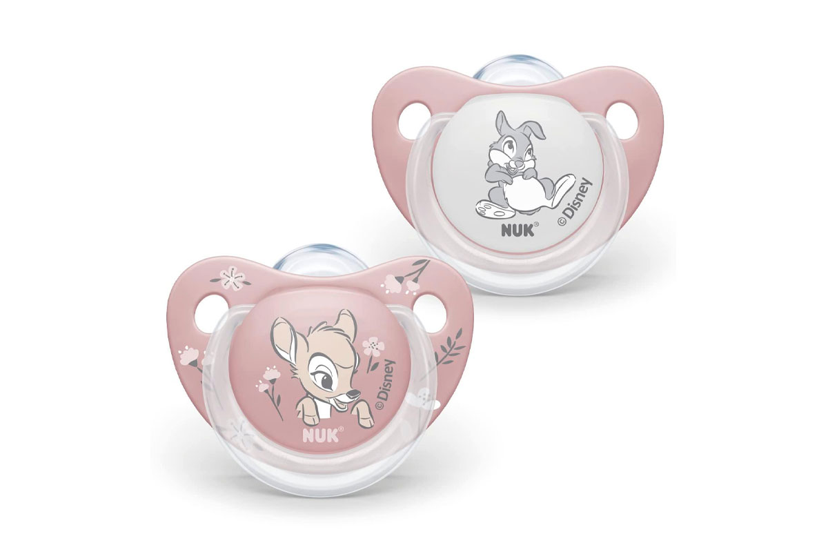 NUK DISNEY BABY SILICONE SOOTHER FROM 0 TO 6 MONTHS COLOR PINK 2 PCS - Apotek Plus Pharmacy