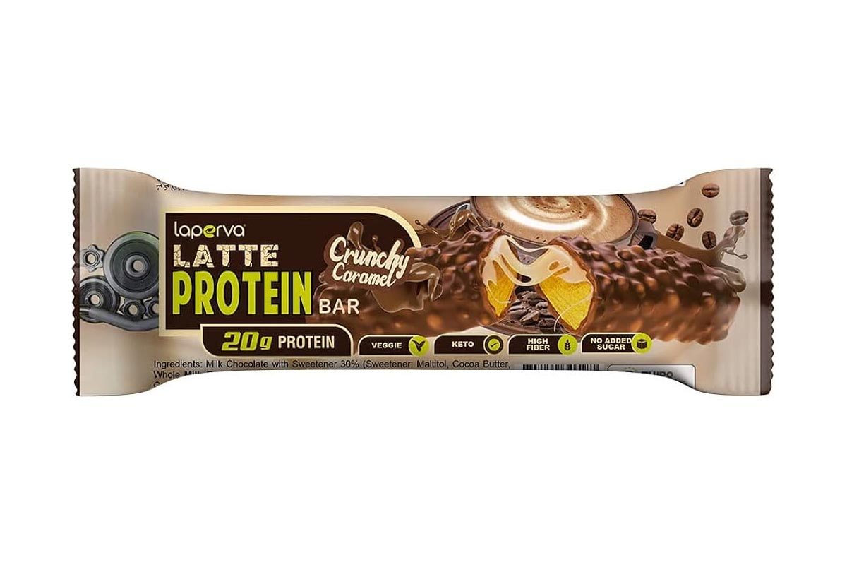 LAPERVA LATTE PROTEIN CHOCOLATE CARAMEL BAR 60 GM - Apotek Plus Pharmacy