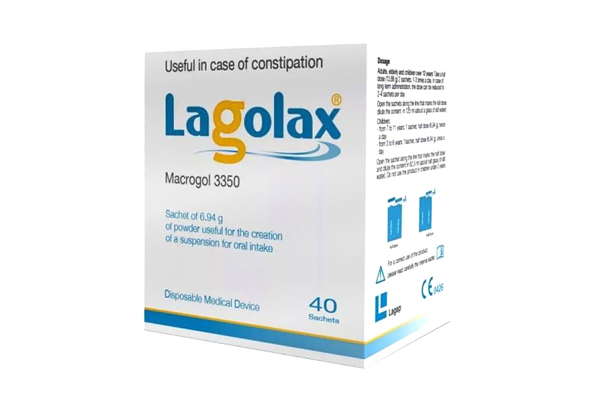 LAGOLAX MACROGOL (3350) 40 SACHETS - Apotek Plus Pharmacy