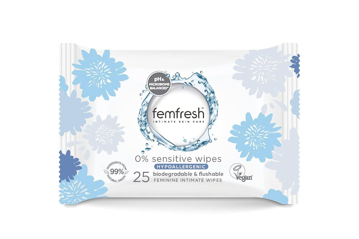 FEMFRESH INTIMATE 0% SENSITIVE WIPES 25 PCS - Apotek Plus Pharmacy