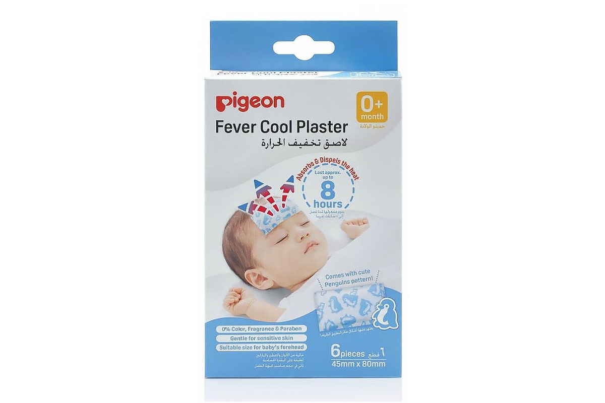 PIGEON FEVER COOL PLASTER 8HRS PLUS 0 MONTH 6 PCS - Apotek Plus Pharmacy