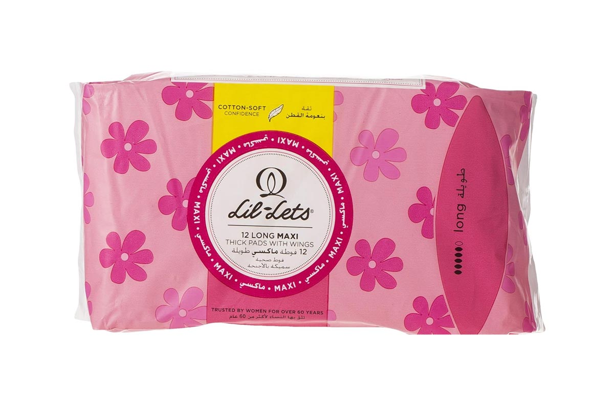 LIL LETS LONG MAXI THICK PADS WITH WINGS 12 PADS - Apotek Plus Pharmacy