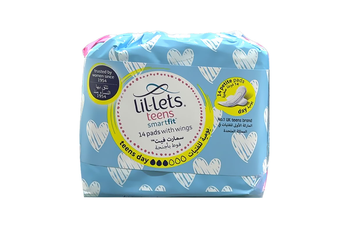 LIL LETS TEENS SMARTFIT WITH WINGS TEENS DAY 14 PADS - Apotek Plus Pharmacy