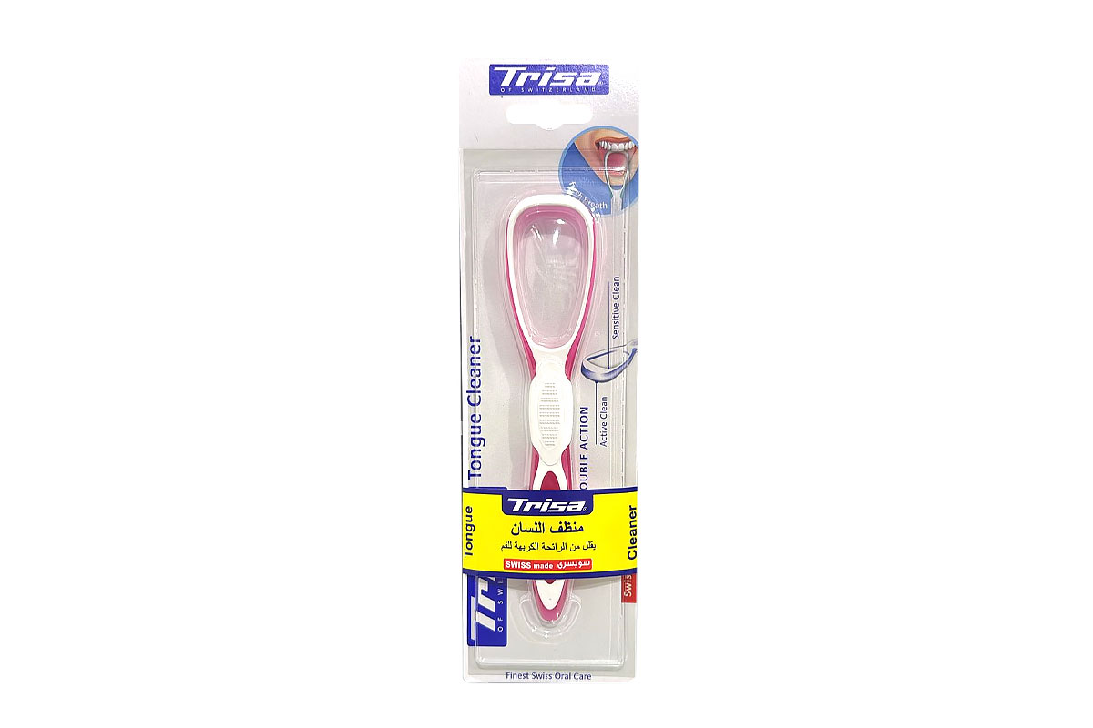 TRISA TONGUE CLEANER COLOR PINK ONE PIECE - Apotek Plus Pharmacy
