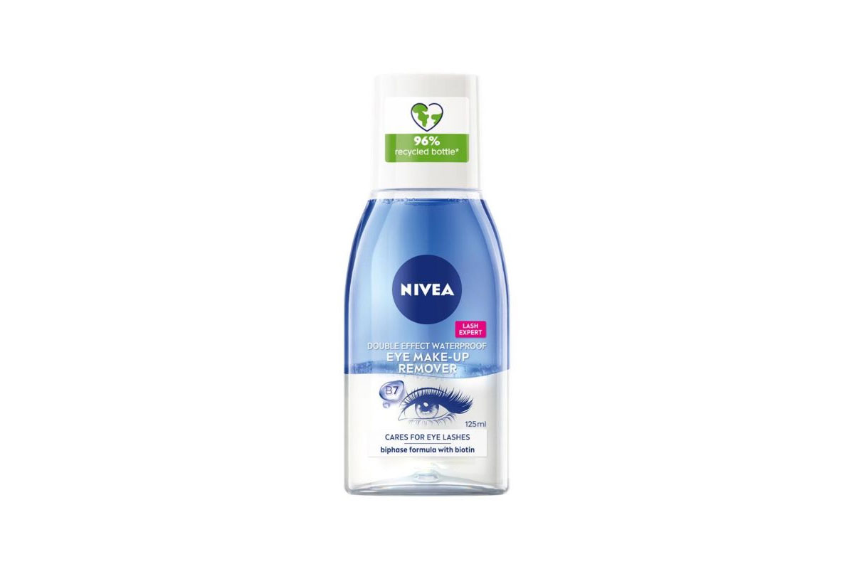 NIVEA DOUBLE EFFECT WATER PROOF EYE MAKE UP REMOVER 125ML - Apotek Plus Pharmacy