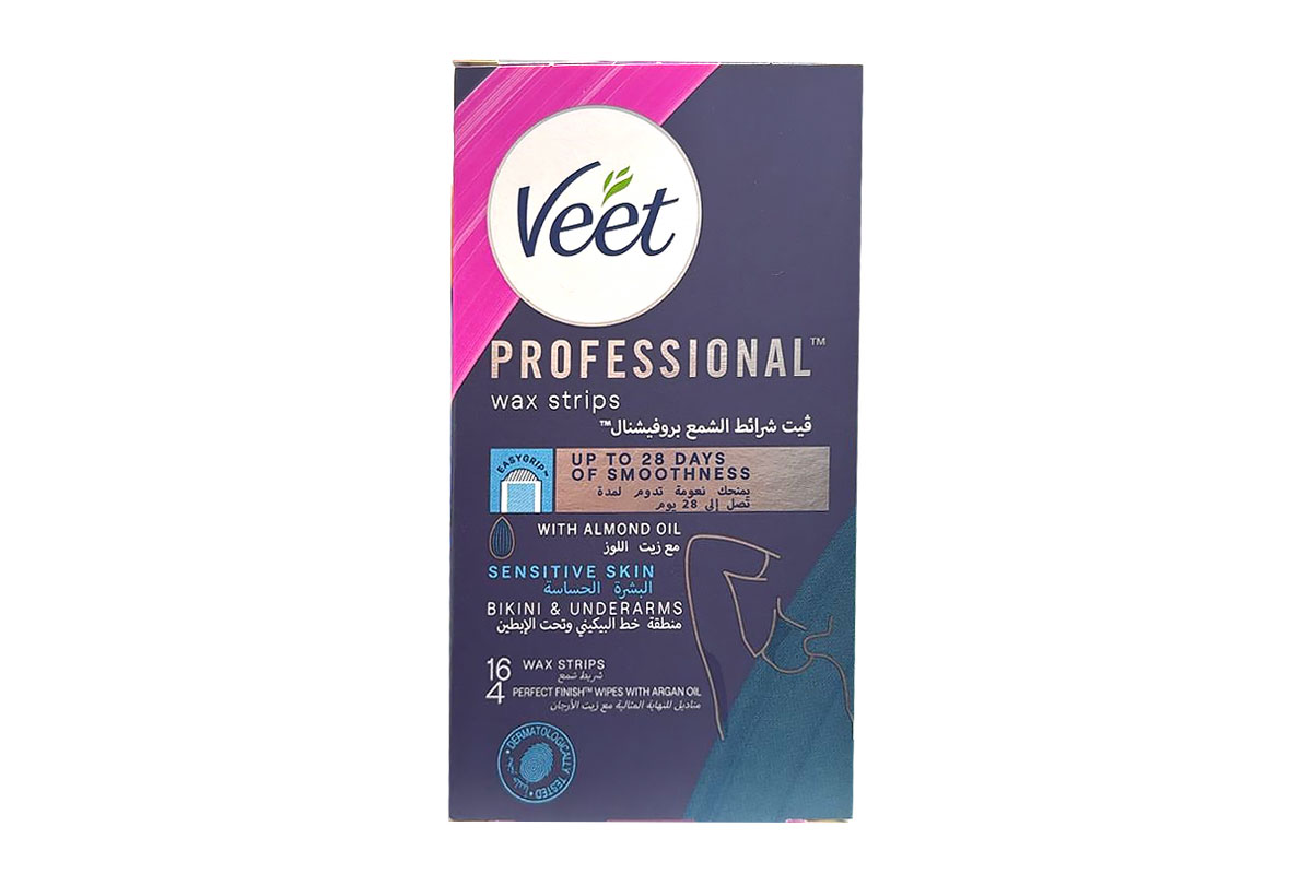 VEET EASY GEL SENSITIVE SKIN BIKINI AND UNDERARM 16 STRIPS - Apotek Plus Pharmacy