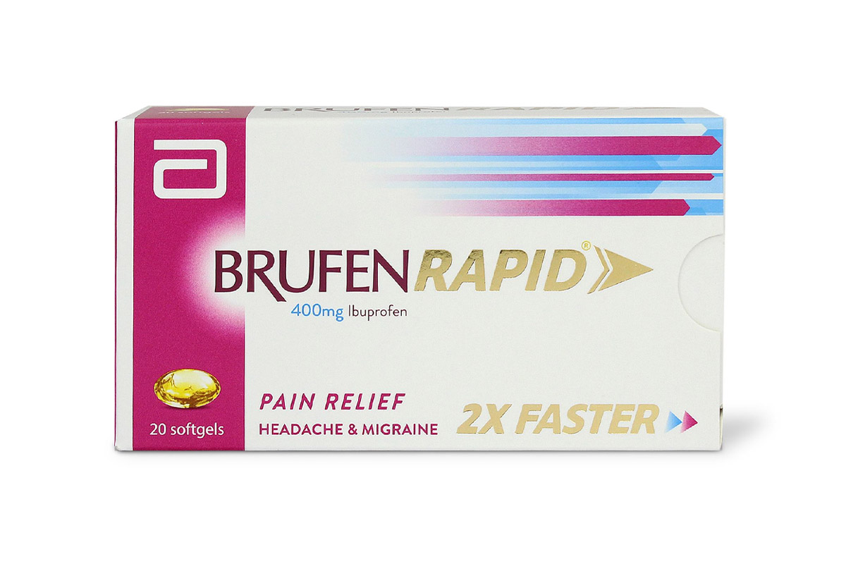 BRUFEN RAPID 400MG 20 SOFTGELS - Apotek Plus Pharmacy