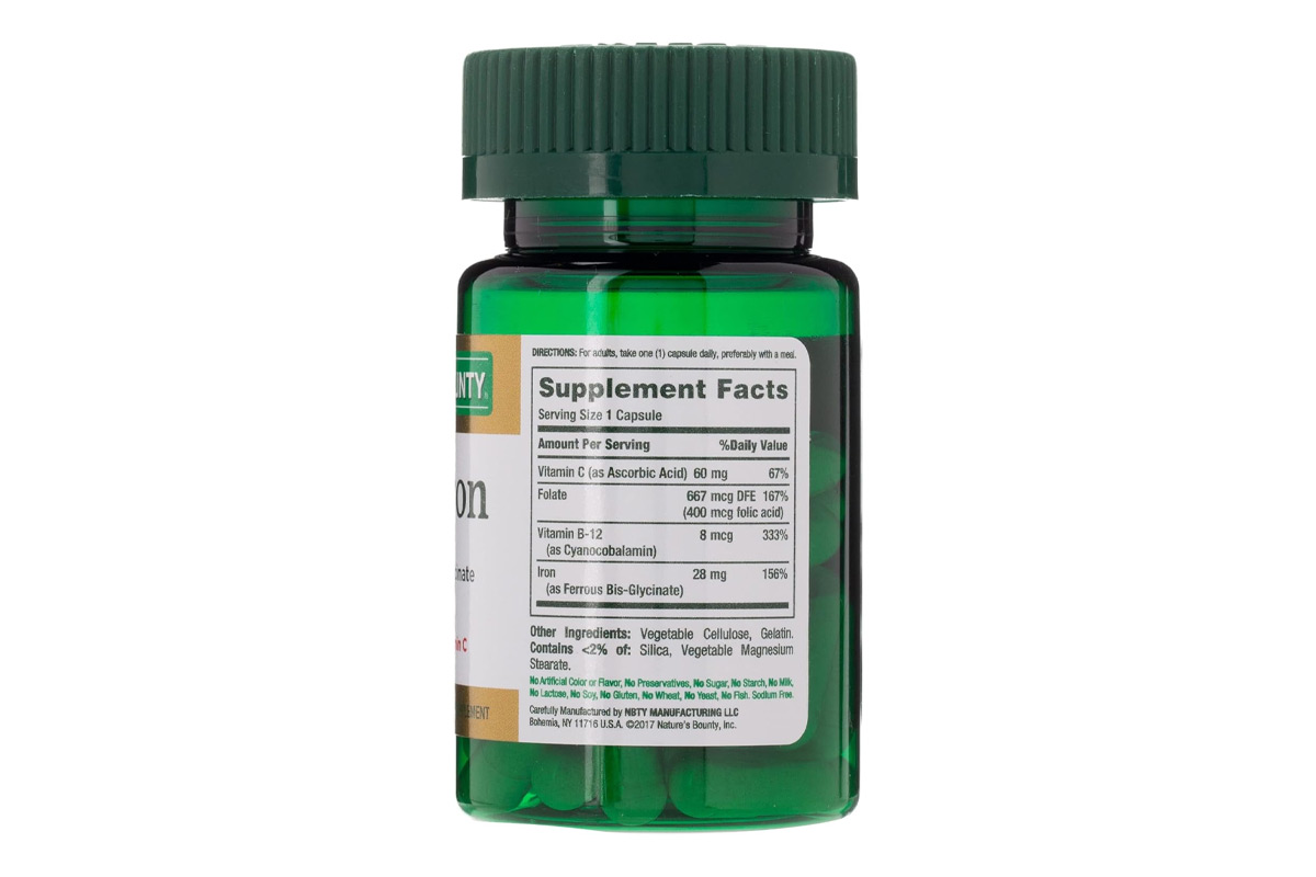 NATURES BOUNTY EASY IRON 28MG 30 CAPSULES - Apotek Plus Pharmacy