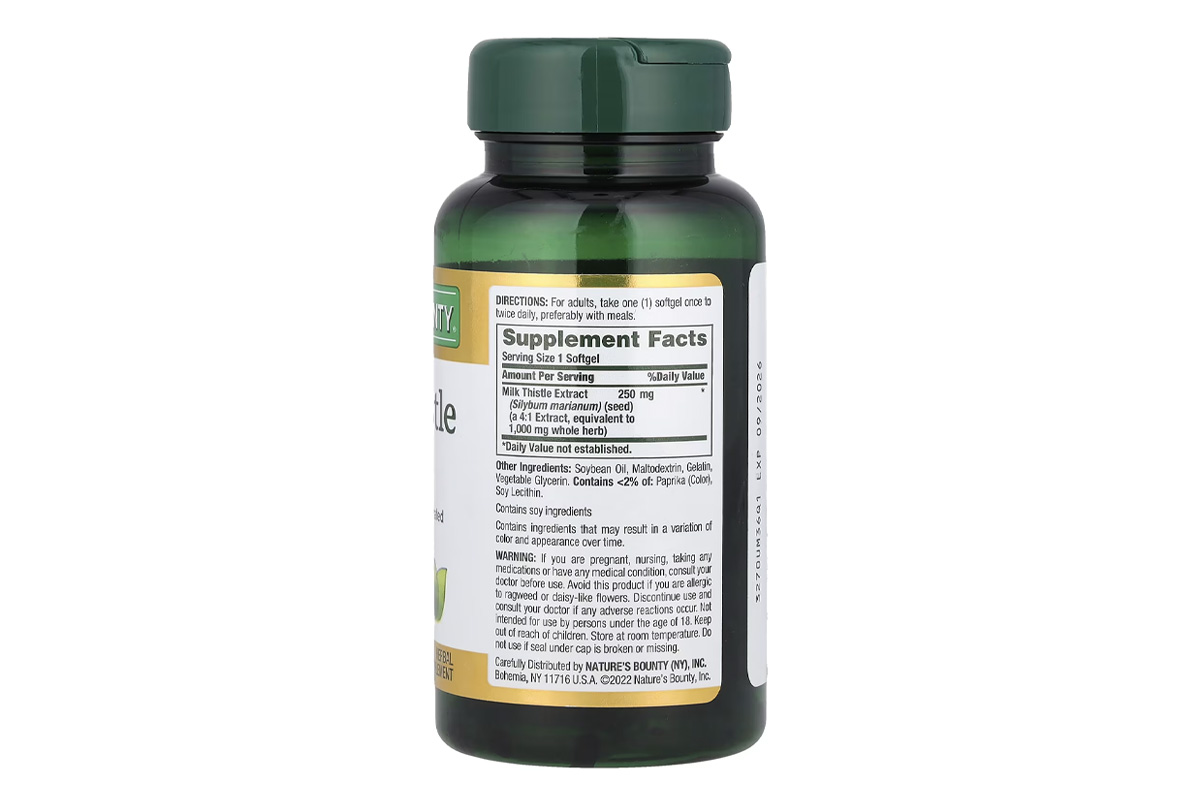 NATURES BOUNTY MILK THISTLE EXTRACT 1000MG 50 RAPID RELEASE SOFTGELS - Apotek Plus Pharmacy