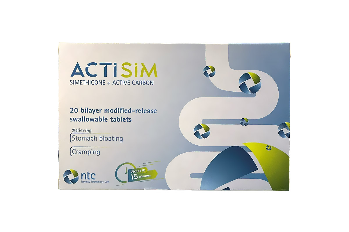 ACTISIM ACTIVE CARBON 20 TABLETS - Apotek Plus Pharmacy