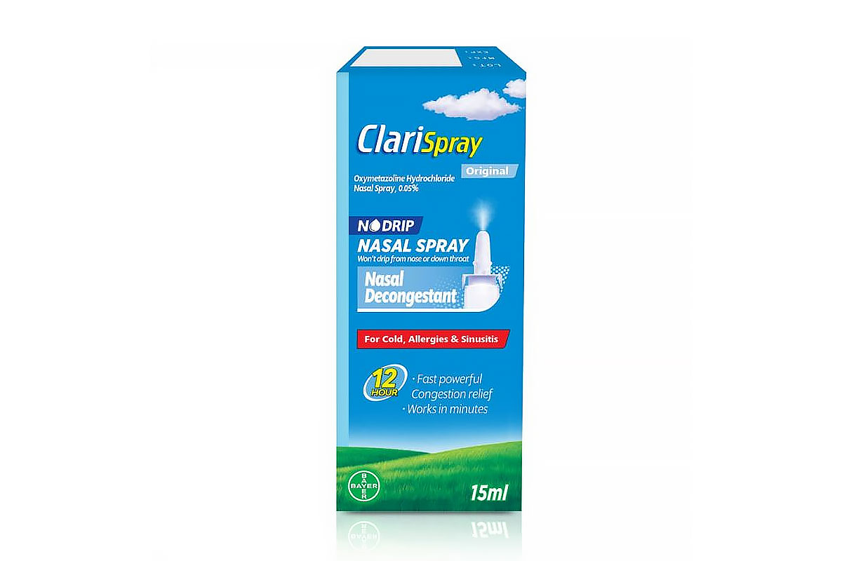 CLARI 0.05% NASAL DECONGESTANT SPRAY 15ML - Apotek Plus Pharmacy