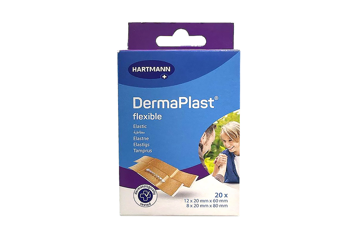 HARTMANN DERMAPLAST FLEXIBLE ELASTIC MIX 20 PLASTERS - Apotek Plus Pharmacy