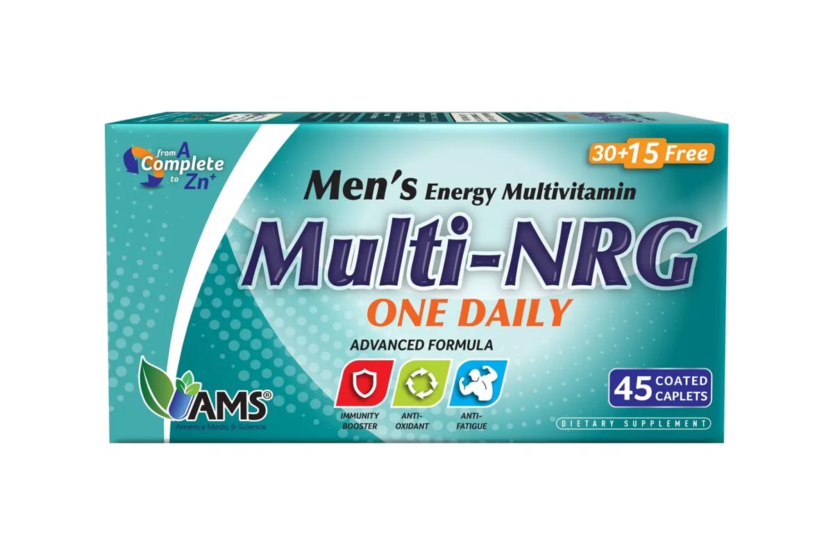 AMS MEN MULTI NRG 30 PLUS 15 FREE 45 COATED CAPLETS - Apotek Plus Pharmacy