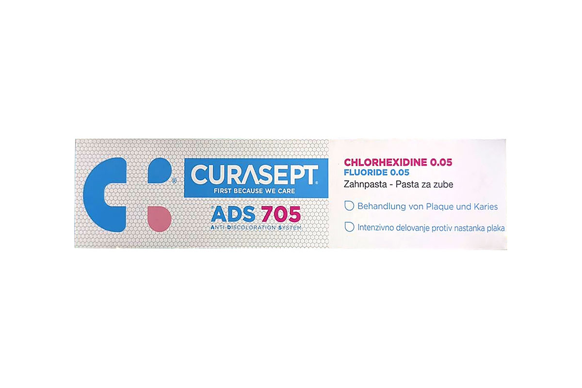 CURASEPT CHLORHEXIDINE FLUORIDE 0.05 ADS 705 TOOTH PASTE 75ML - Apotek Plus Pharmacy