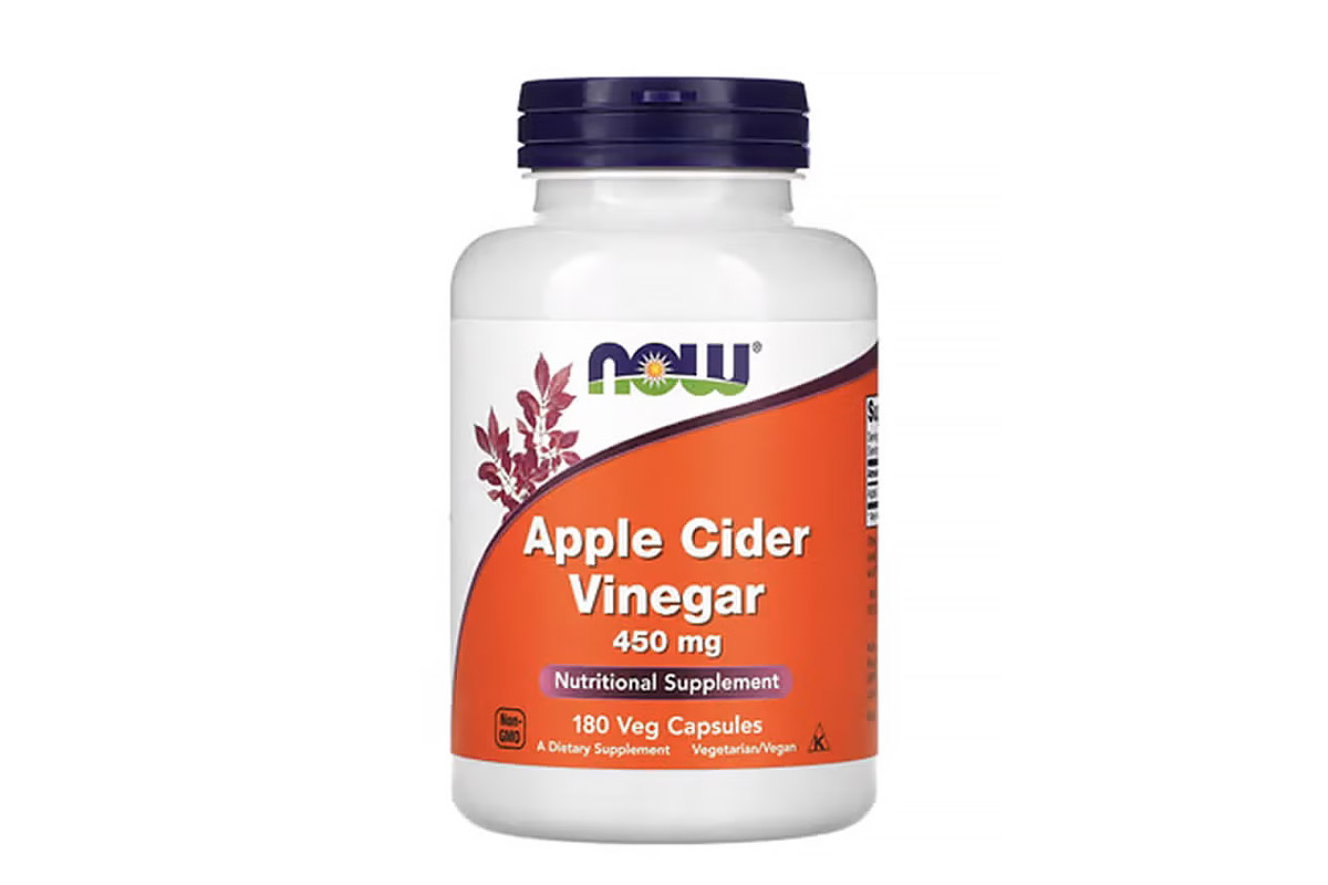 NOW APPLE CIDER VINEGAR 450MG 180 VEG CAPSULES - Apotek Plus Pharmacy